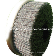 Brosse ronde abrasive en nylon à 5 pouces en plastique (YY-057)